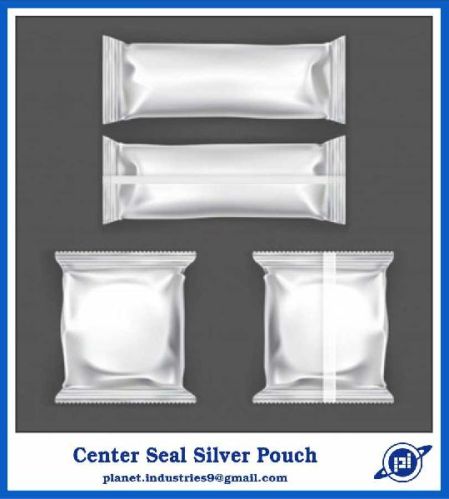 Plain Center Seal Silver Pouch, Capacity : 0-100gm