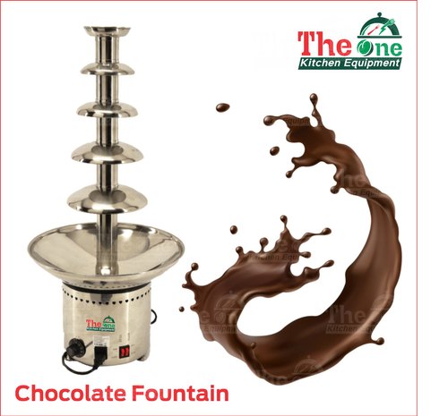 The One Round Chocolate Fountain Machine, Color : Silver