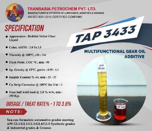 Gear Oil Additive TAP 3433, For Lubrication