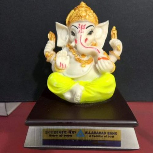 Polished Wooden Ganesh Statue, For Office, Home, Pattern : Printed