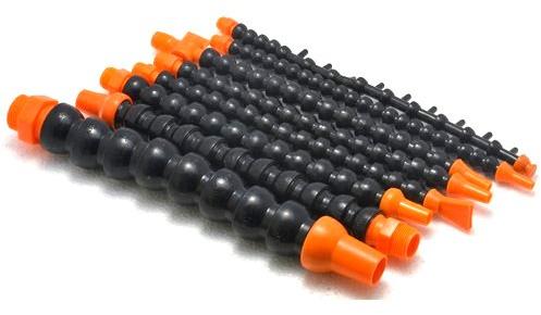 KRC Flexible Coolant Pipe, For Lathe, Milling, CNC Machine, Color : Black With Orange Nozzles