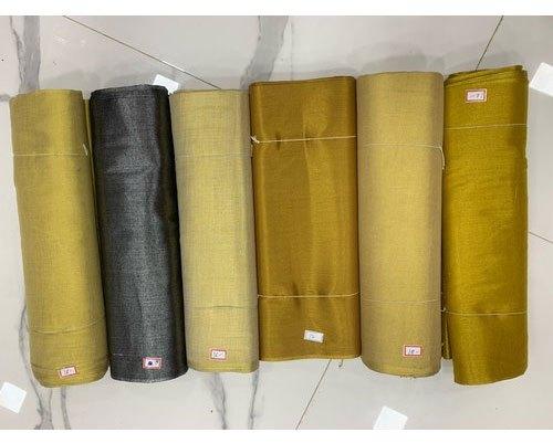 Plain Metallic Tissue Fabric, Width : 36 Inch