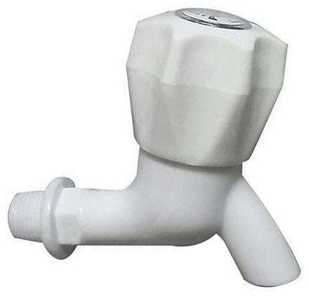 Floem ABS White Plastic Bib Cock, For Bathroom Fitting