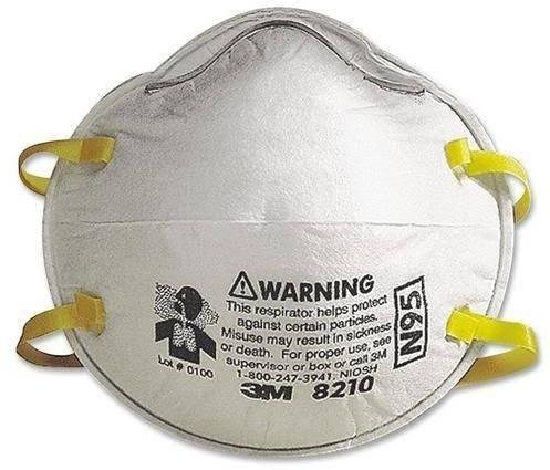 Thermoplastic Elastomer 3M 8210 Face Mask, Color : White