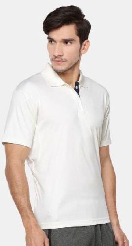 Plain Polyester Simple Collar Cricket T Shirts, Size : XL