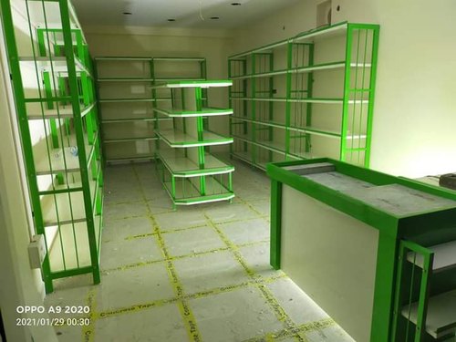 Mild Steel Super Market Racks, Rack Type : Free Standing Unit
