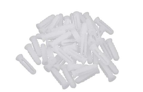 Plastic Wall Plug, Color : White