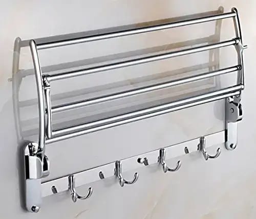 4 Hook Stainless Steel Towel Rack, For Bathroom Fitting, Feature : Anti Corrosive, Durable