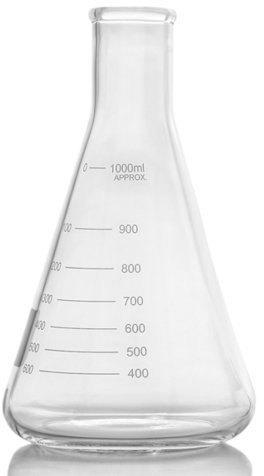 Glass Laboratory Conical Flask, Color : Transparent