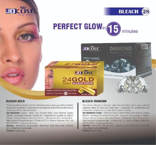 Jokuse 24 Gold Carat Bleach Cream, For Face Hand