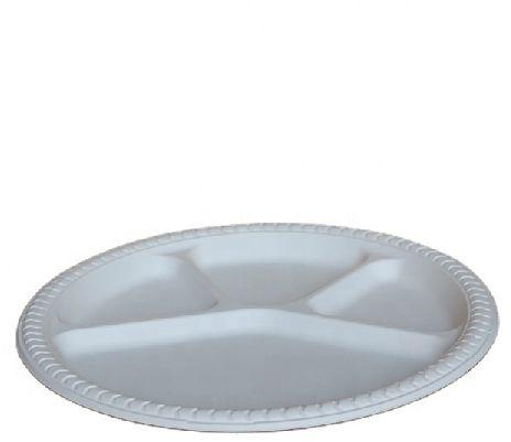 Round 11 Inch Cornstarch 4 Compartment Plate, For Food Serving, Feature : Biodegradable