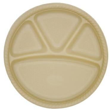 12 Inch Cornstarch 4 Compartment Plate, Feature : Biodegradable