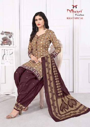 Mishri Creation Ikkat Readymade Cotton Suit, Packaging Type : Bundle Of 10 Pcs (Rs. 4400)