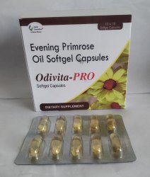 Odivita Pro Evening Primrose Oil Capsule, Packaging Size : 10*10