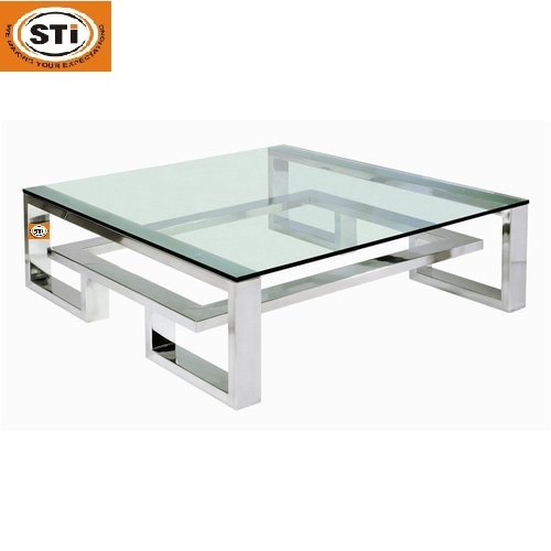 Stainless Steel Glass Table, For Home, Hotel, Office, Feature : Fine Finishing, Perfect Shape