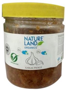 Nature Land Organic Garlic Pickle, Packaging Size : 350 Gm