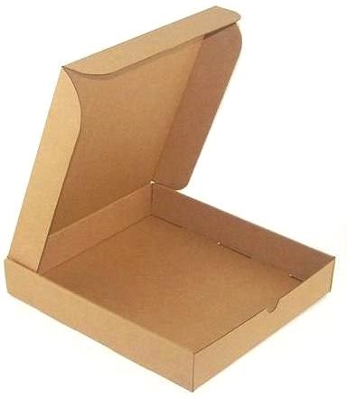 Rectangular Craft Paper Corrugated Pizza Box, For Goods Packaging, Feature : Durable