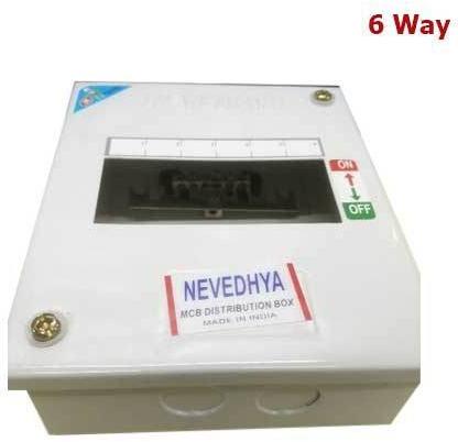 6 Way MCB Distribution Box, Connection Type : 6way