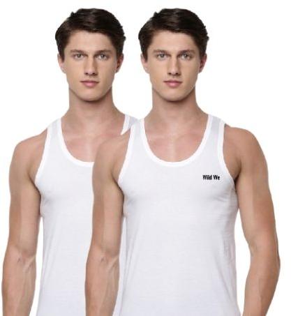 Wild We Premium Sleeveless Cotton Vest For Men (Pack Of 2) - XL Size