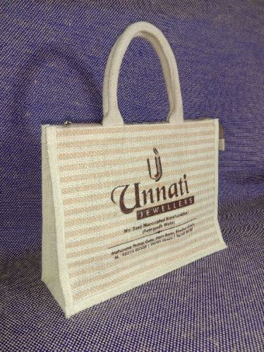 Printed Jute Shopping Bags, Handle Type : Loop Handle