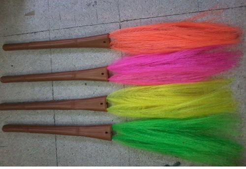 Multicolored Fiber Broom, For Cleaning, Packaging Type : Plastic Packets