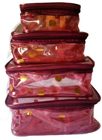 Plastic Jewellery Organizer Bag, Closure Type : Zipper