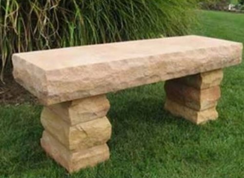 Polished Jodhpur Sandstone Garden Bench, For Park Sitting, Railway Station, Sitting, Size : 3x5ft