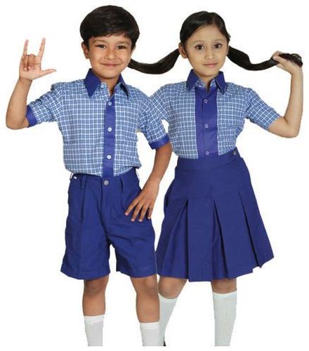 Cotton Kids School Uniform, Size : Medium