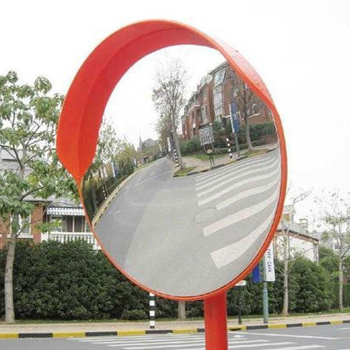 Glass Road Safety Convex Mirrors, Frame Material : Fiber