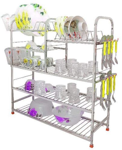 Polished Stainless Steel Wall Mounted Kitchen Racks, Style : Modern