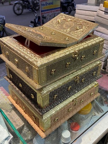 Rectangular Polished Cardboard Wedding Quran Box, For Storage, Style : Antique