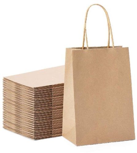 Kraft Paper Bags, For Shopping, Pattern : Plain, Printed