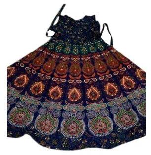 Farera Handicraft Round Printed Cotton Ladies Midi Dress, Occasion : Casual Wear