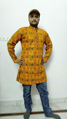 Cotton Om Printed Kurta, Occasion : Casual