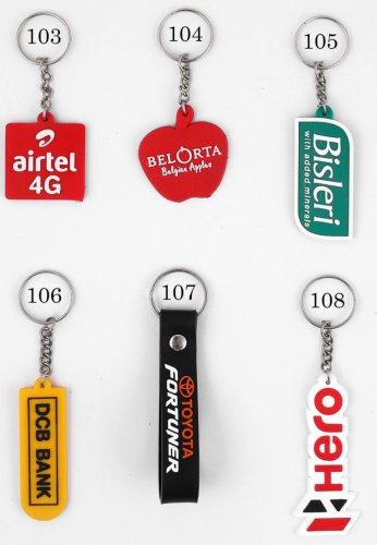 Printed 20-30gm Silicone Rubber Keychain, For Promotion Gifting, Corporate Gifting, Promotional, Size : Multisizes