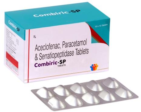 Aceclofenac Paracetamol And Serratiopeptidase Tablets, Shelf Life : 2years