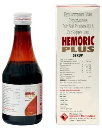 Ferric Ammonium Citrate Cyanocobalamin Folic Acid Pyridoxine HCL and Zinc Sulphate Syrup