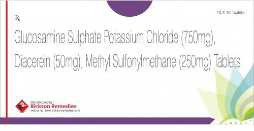 Glucosamine Sulphate Potassium Chloride Diaceriene Methylculfonylmethane Tablets