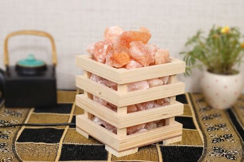 Himalayan Pink Rock Salt Lamp, Size : 6x6x6 Inch