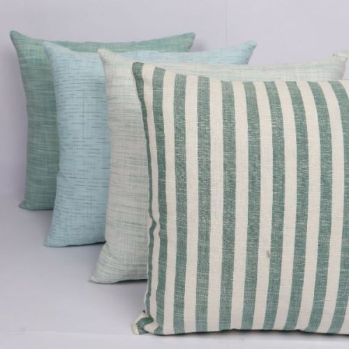 Square EXCLUSIVE PURE COTTON KHADI CUSHION COVER, For Bed, Chairs, Sofa, Style : PRINTED