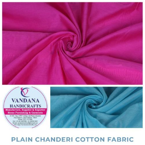 Vandana Handicraft PLAIN CHANDHRI COTTON FABRIC, For Garments, Blazer, Width : 44 Inches