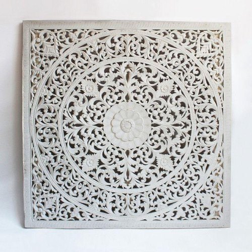 AIH CARVING Wooden Panels, Color : White