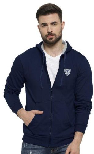 100% PURE COTTON Mens Hoodies, Age Group : S-XL