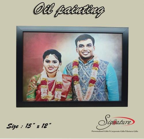 Signature Gifts Personalized Framed Oil Painting, Packaging Type : Box