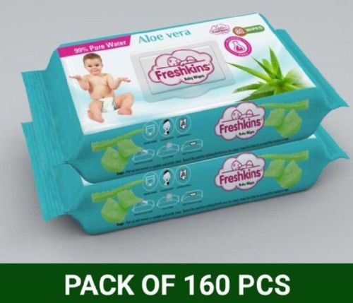 Freshkins Baby Wipes, Packaging Type : Plastic Packet