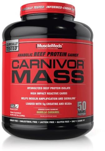 Vanilla Caramel Carnivor Mass Protein Gainer, Packaging Size : 5.95 Lbs ( 2, 698 Gm )