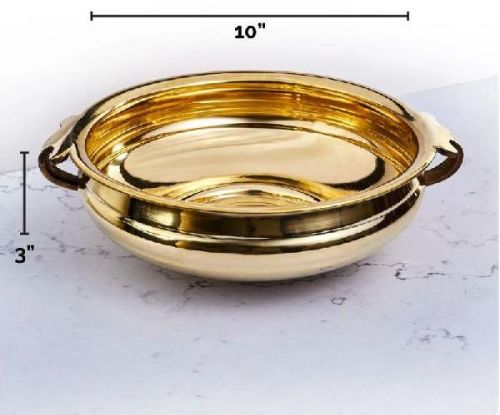 Brass Urli Decorative Bowl/Floating, 10 Inch, Packaging Type : Cartoon Box