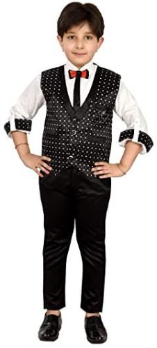 Boys Party Wear Three Pcs Set, Size : L, M, XL, XXL