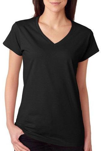 Ladies V Neck T-Shirts, Size : M, XL, XXL