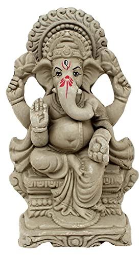 18 Inch Clay Colored Ganesha Statue, For Home Decor